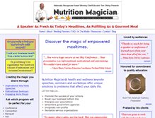 Tablet Screenshot of nutritionmagician.com